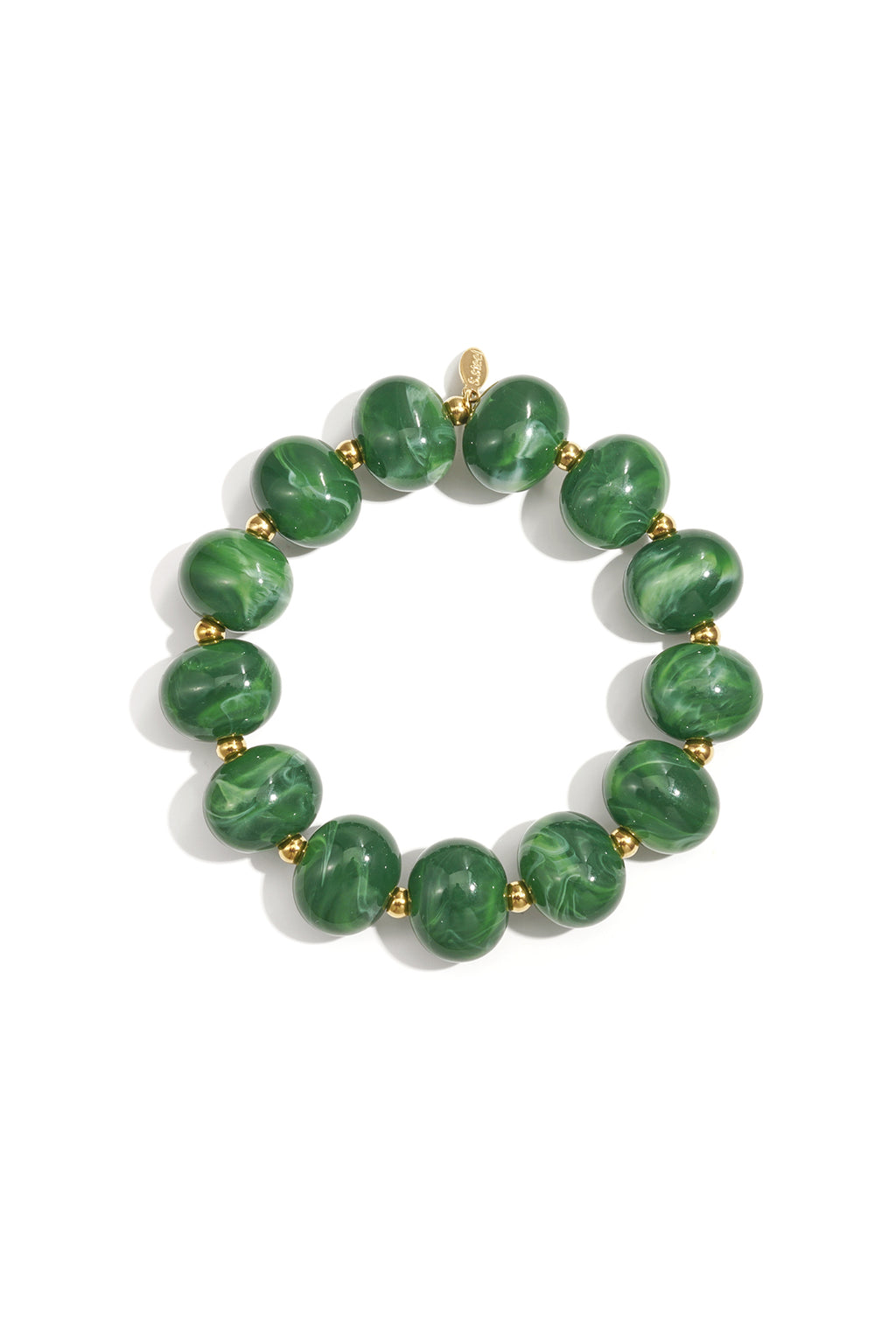 Elastieke kralenarmband met grote kralen