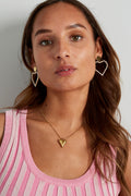 Bolletje ketting met iconisch hart medium