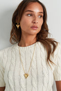 bolletjes ketting met iconische hart groot