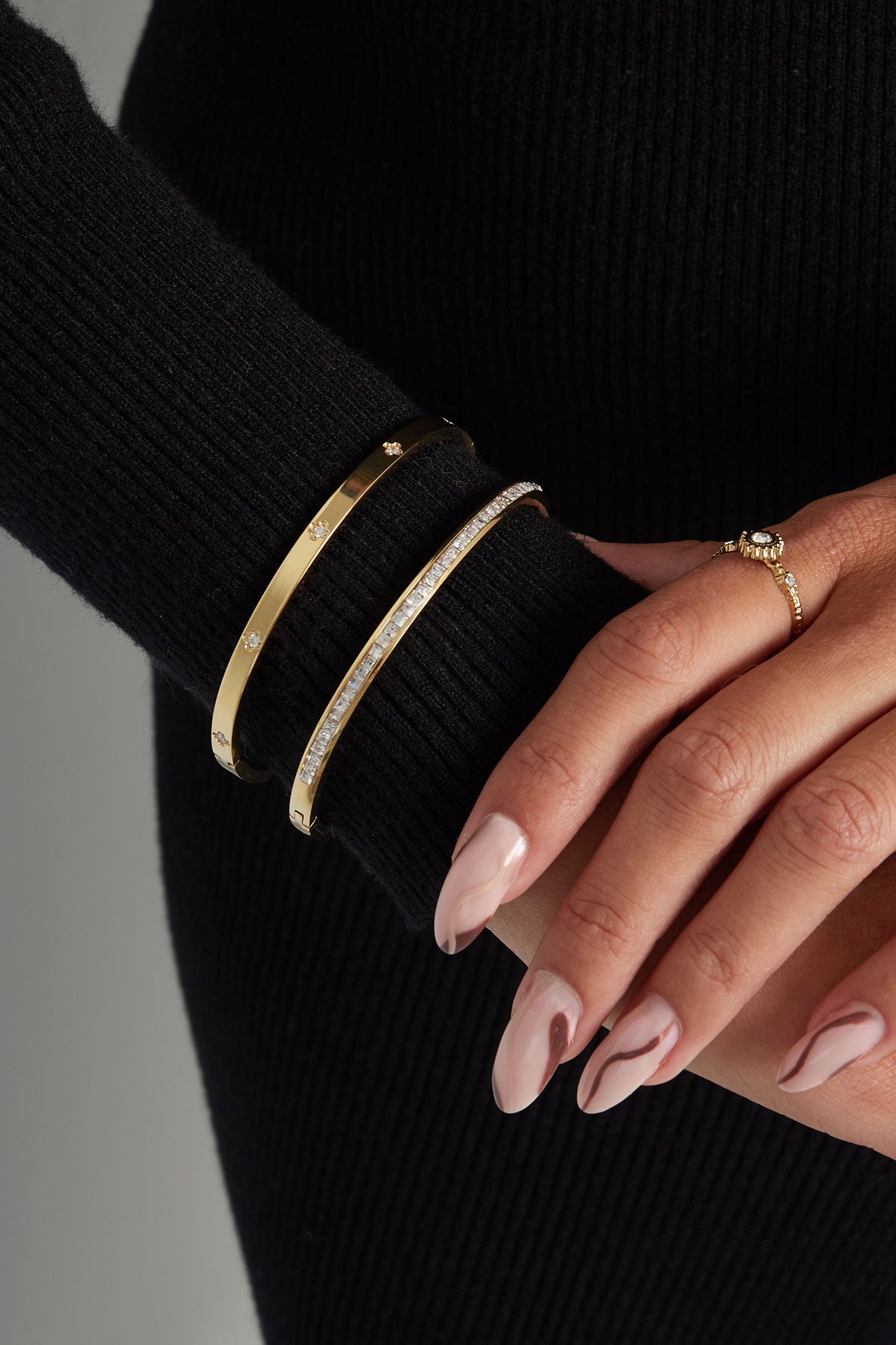 Slavenarmband dunne steentjes