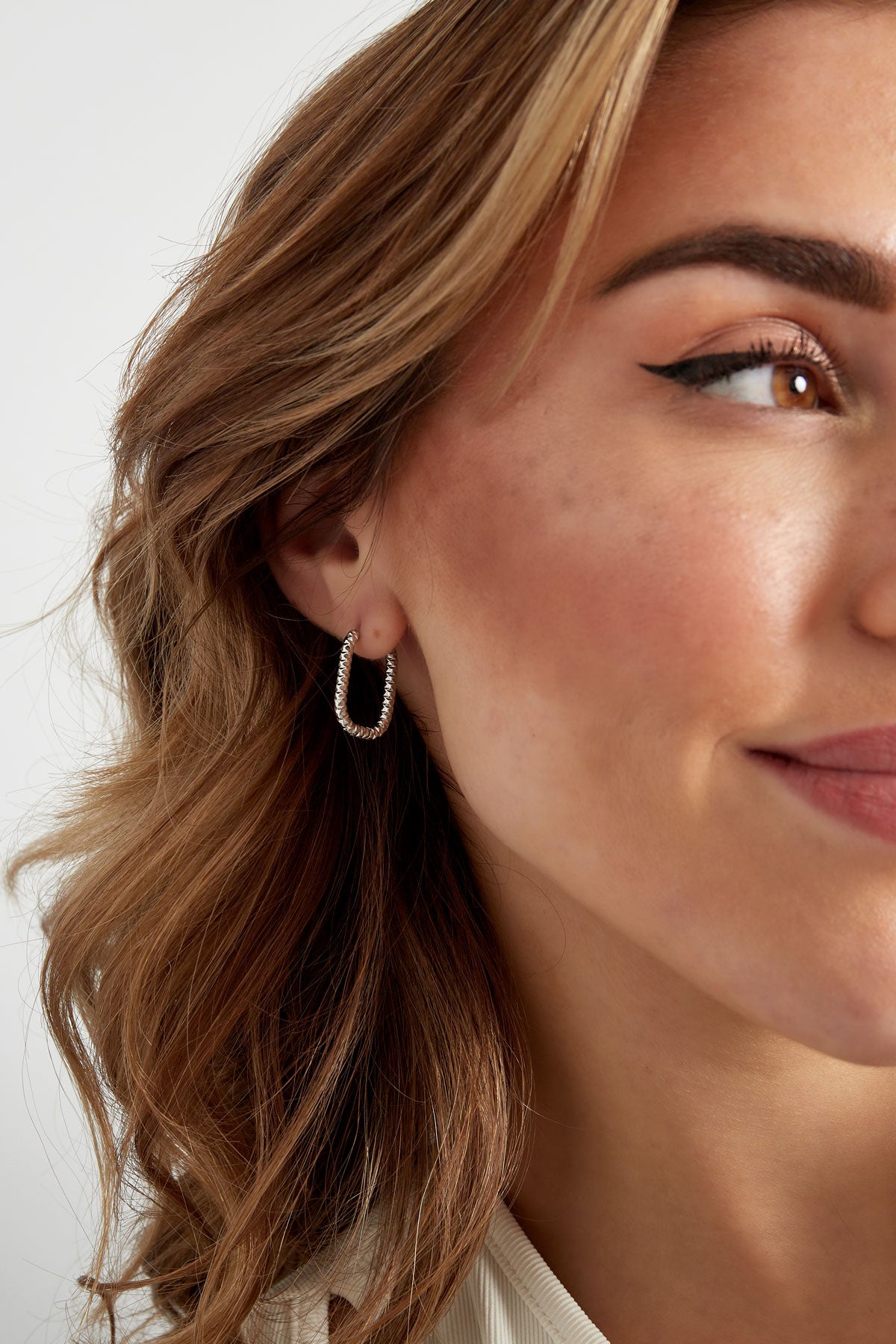 oorbellen ribbel langwerpig