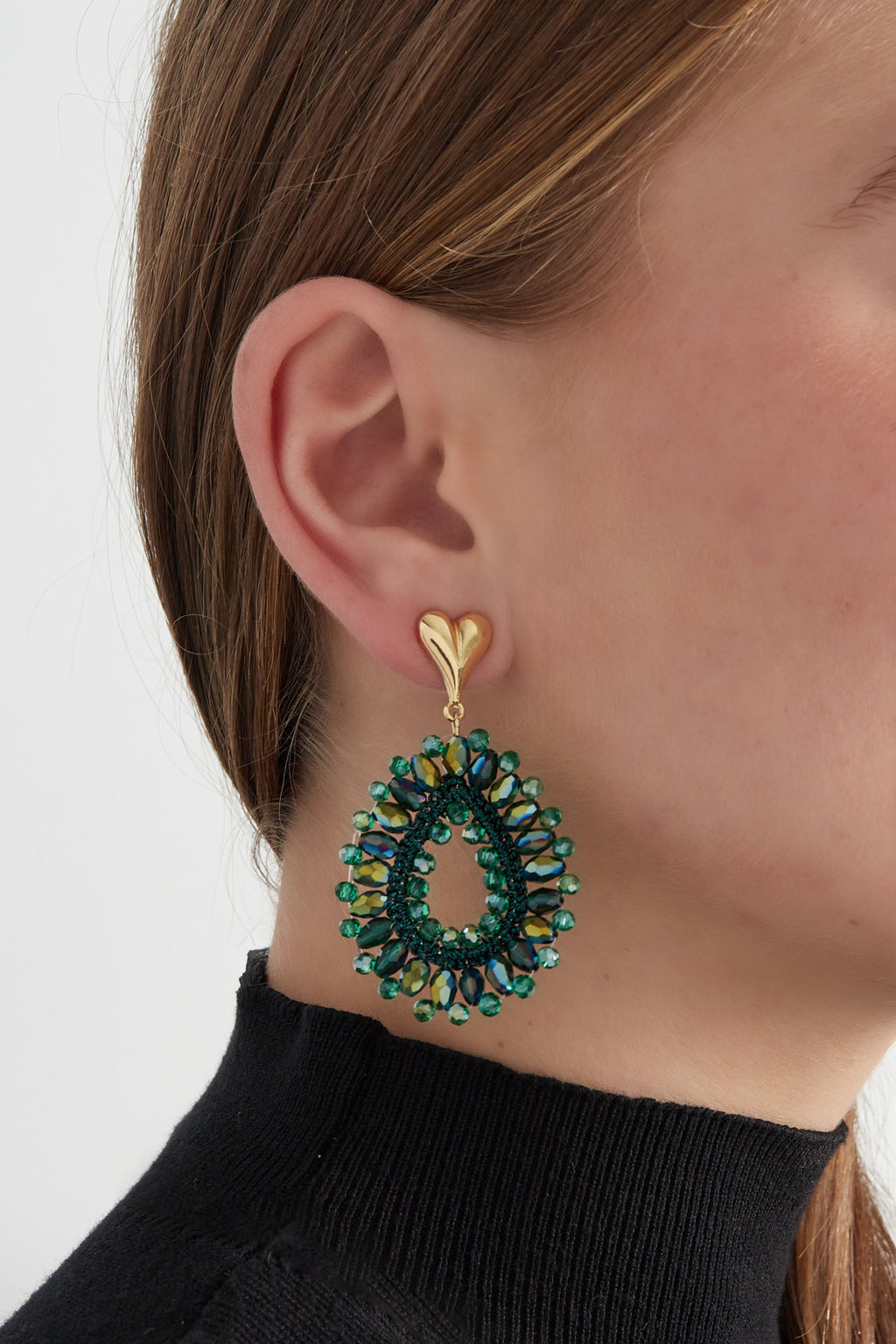 Beaded Love oorbellen