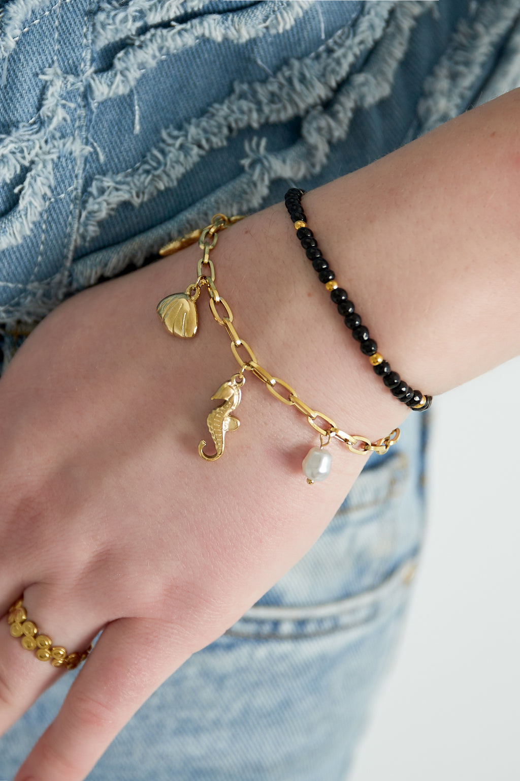 Middernacht bedelarmband