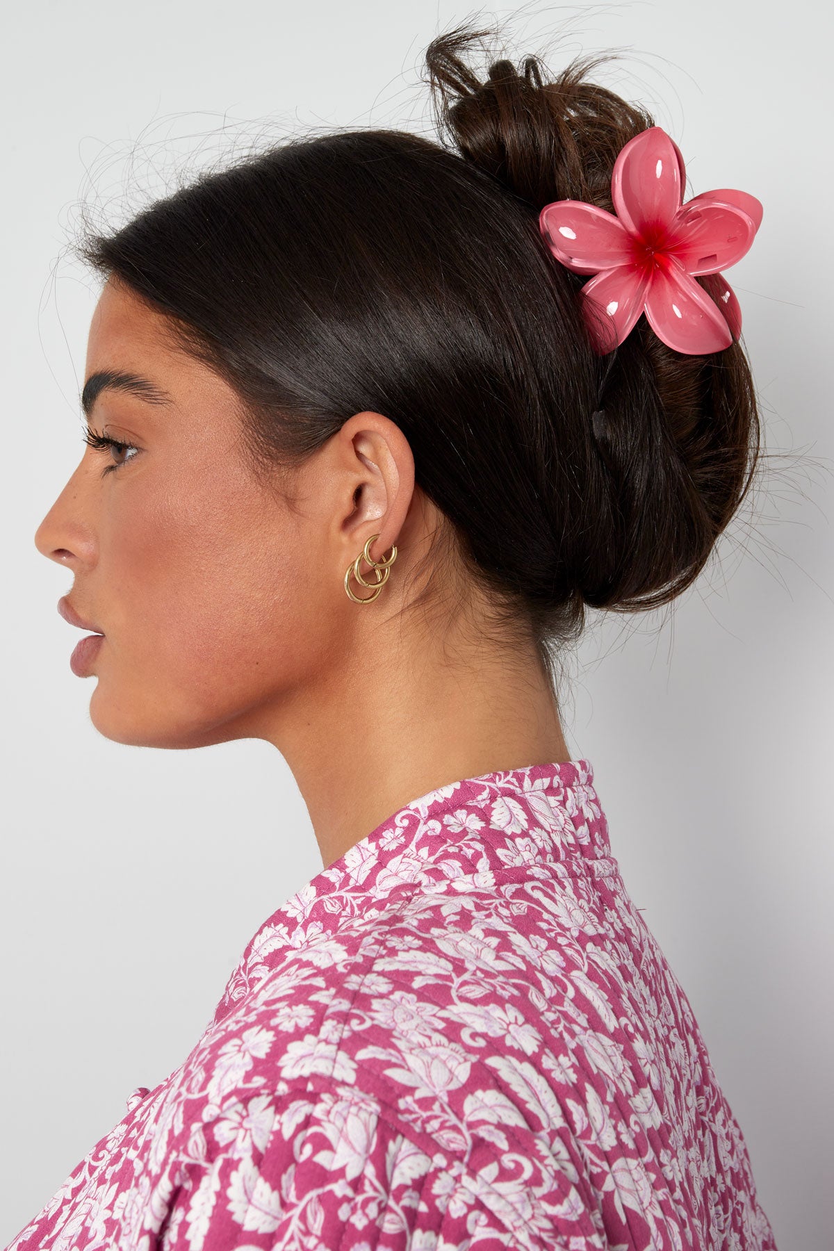 Haarclip met gradiëntbloem Hawaii love