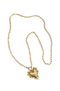 Gelaagde ketting met chunky hart charm