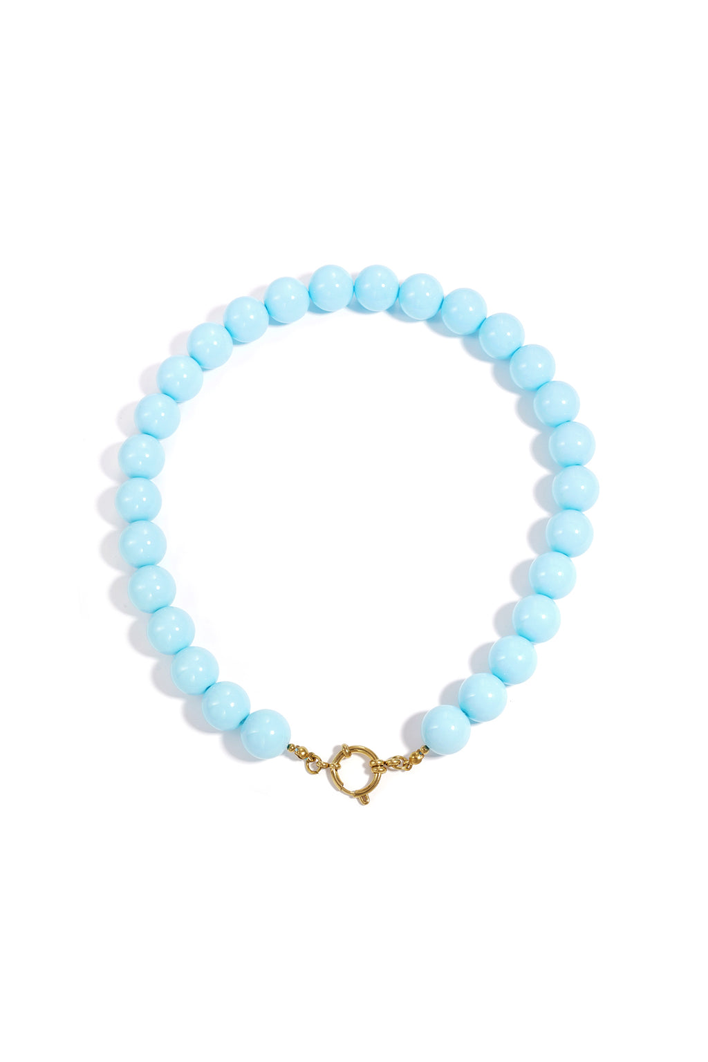 Ketting met grote kralen en frontsluiting-15mm