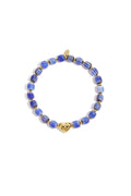 Armband van kralen met hartvormig centerpiece