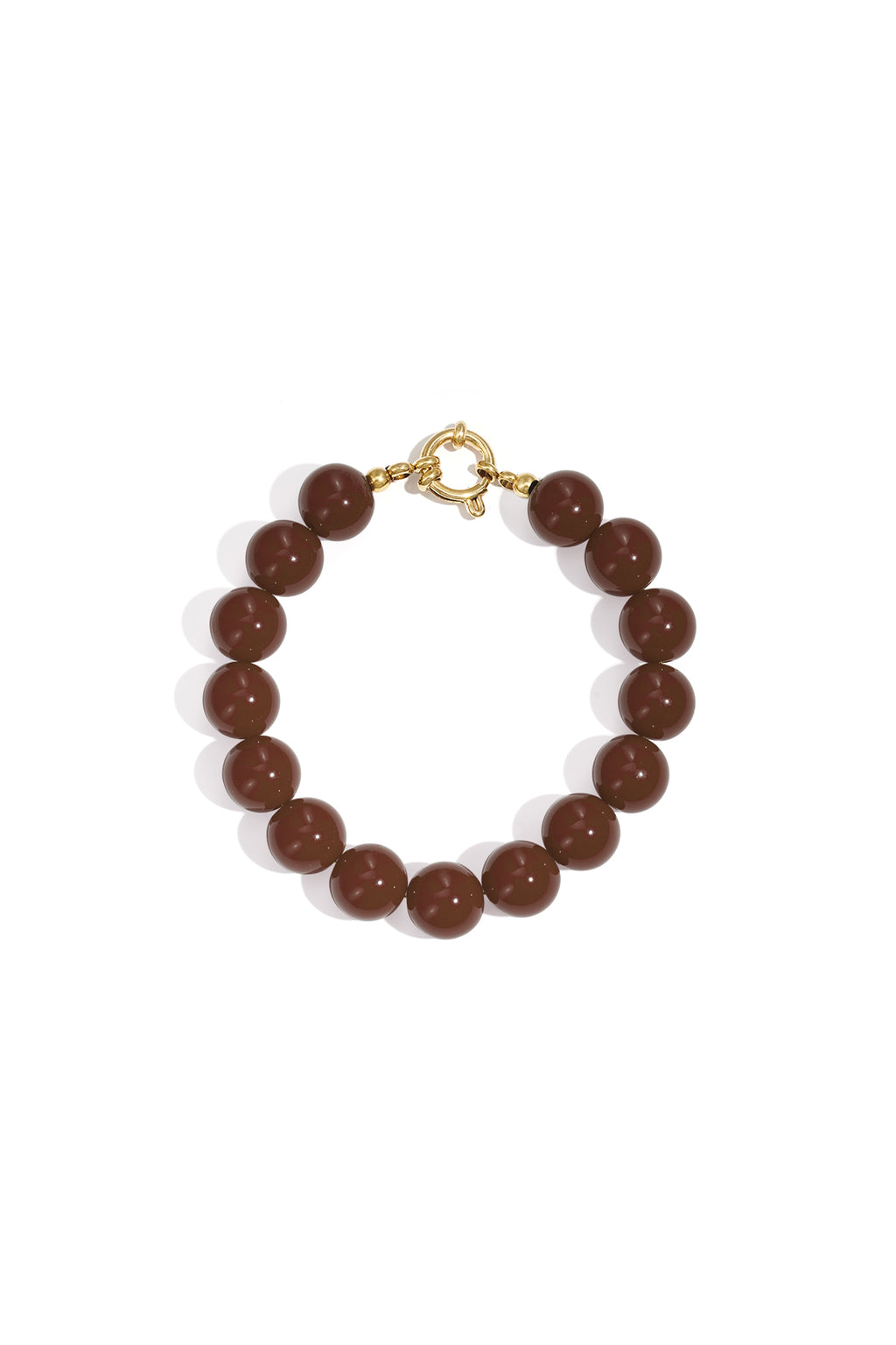Ketting met medium kralen en frontsluiting-12mm