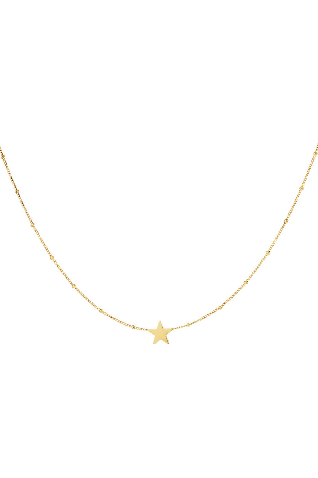 RVS ketting ster Goud kleur Stainless Steel
