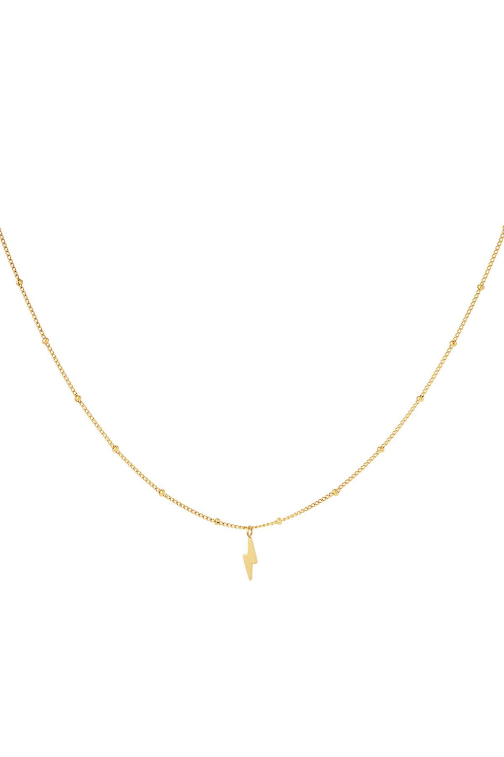 Ketting bliksemschicht Goud kleur Stainless Steel