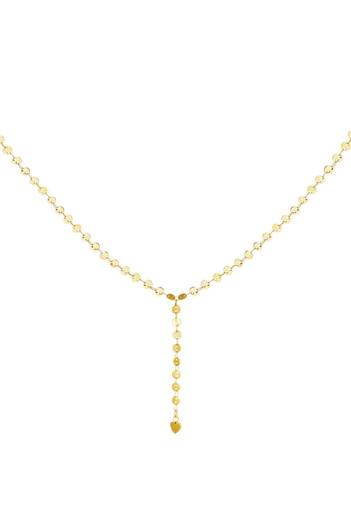 Roestvrijstalen Y-ketting ketting Goud kleur Stainless Steel