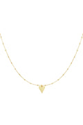 ketting met bolletjes en hartbedel