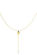 classic heart & pearl ketting