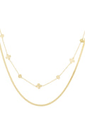 Dubbele ketting clover heart