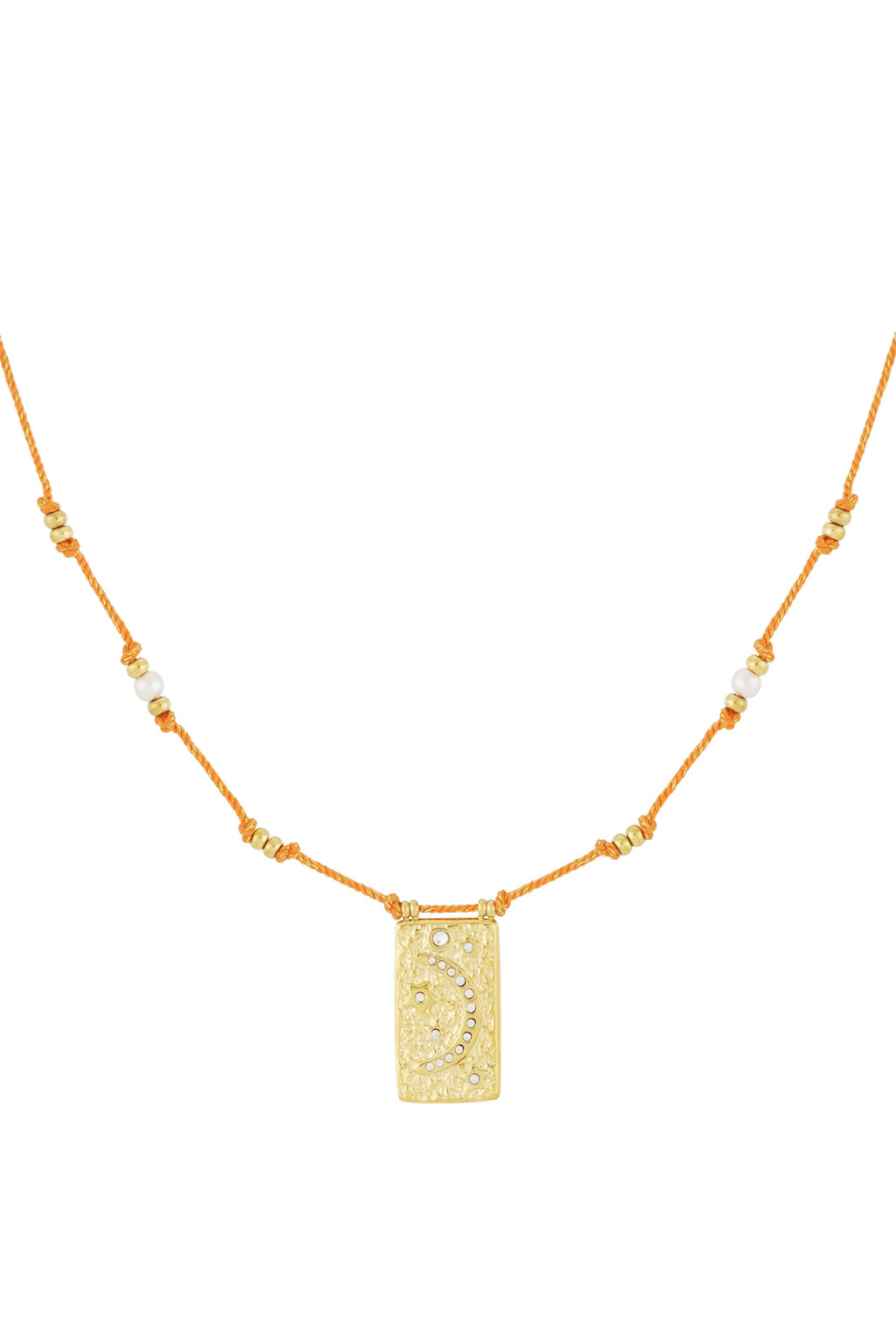 moony ketting - oranje &