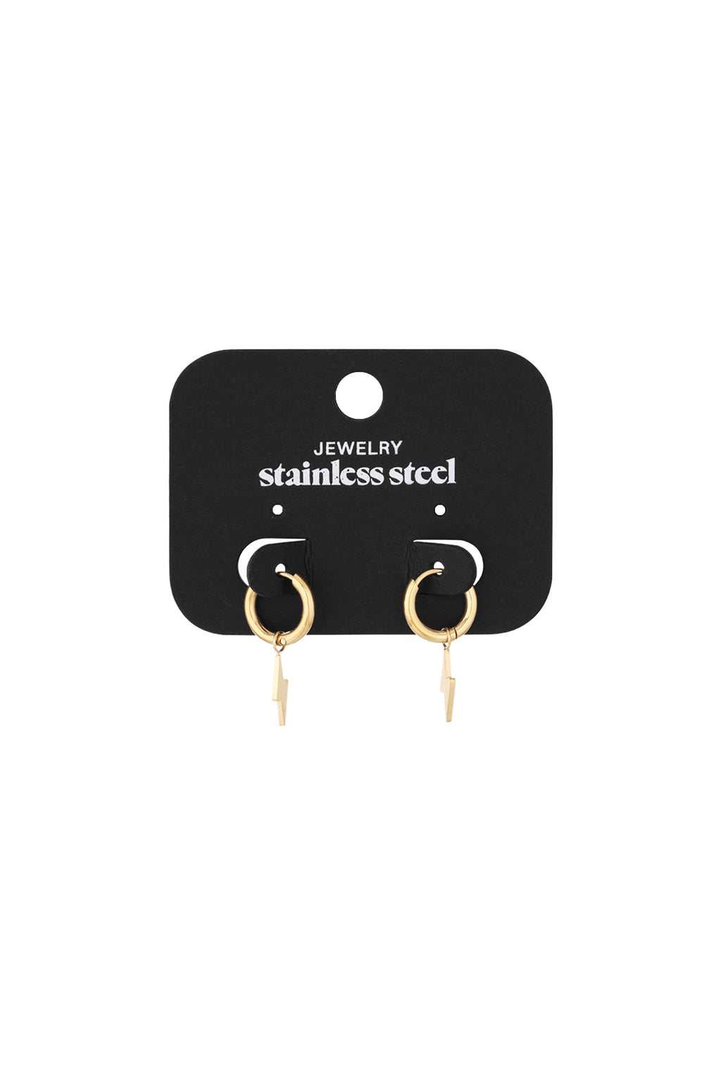 Oorbellen Bolt Goud kleur Stainless Steel