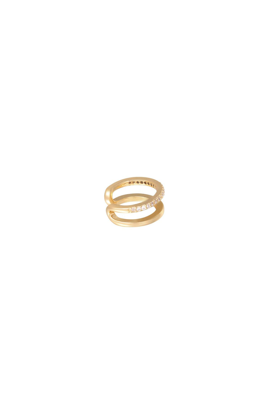 Earcuff Double Up Goud kleur Koper