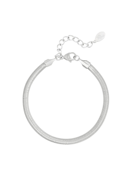 Armband platte visgraat smal - 4.0MM