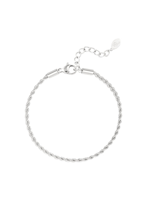 Armband jasseron gedraaid smal - zilver-2.0MM