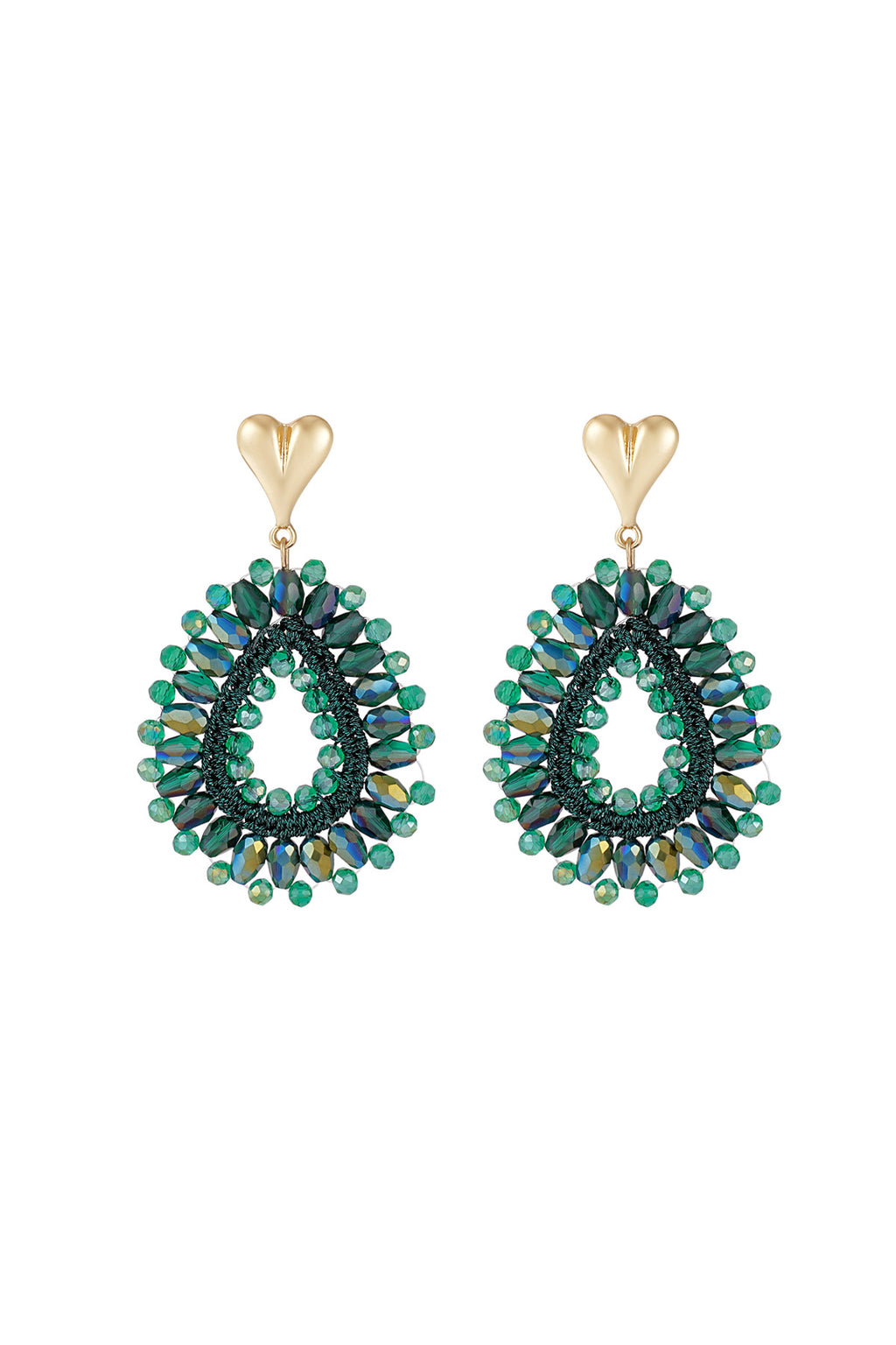 Beaded Love oorbellen