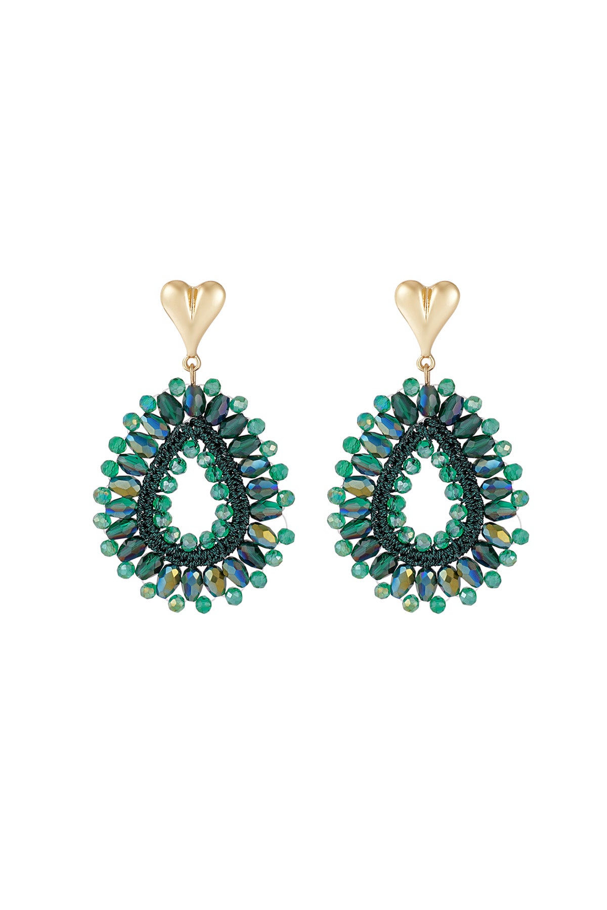 Beaded Love oorbellen