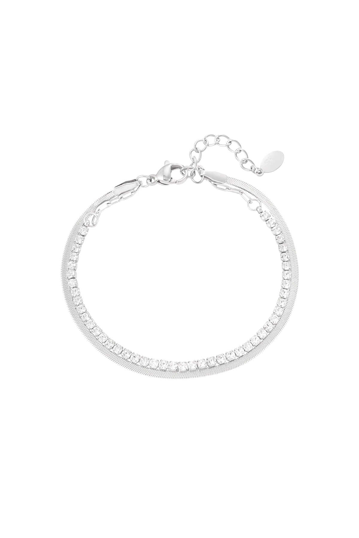 dubbele armband met diamantjes