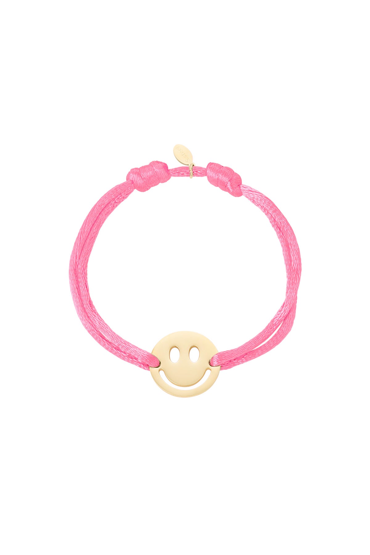Satijnen armband met smiley