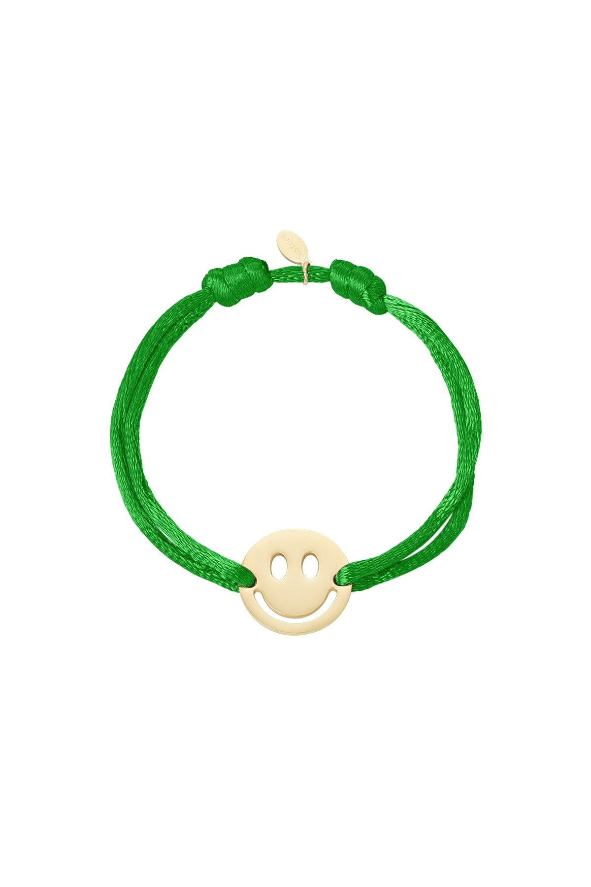 Satijnen armband met smiley