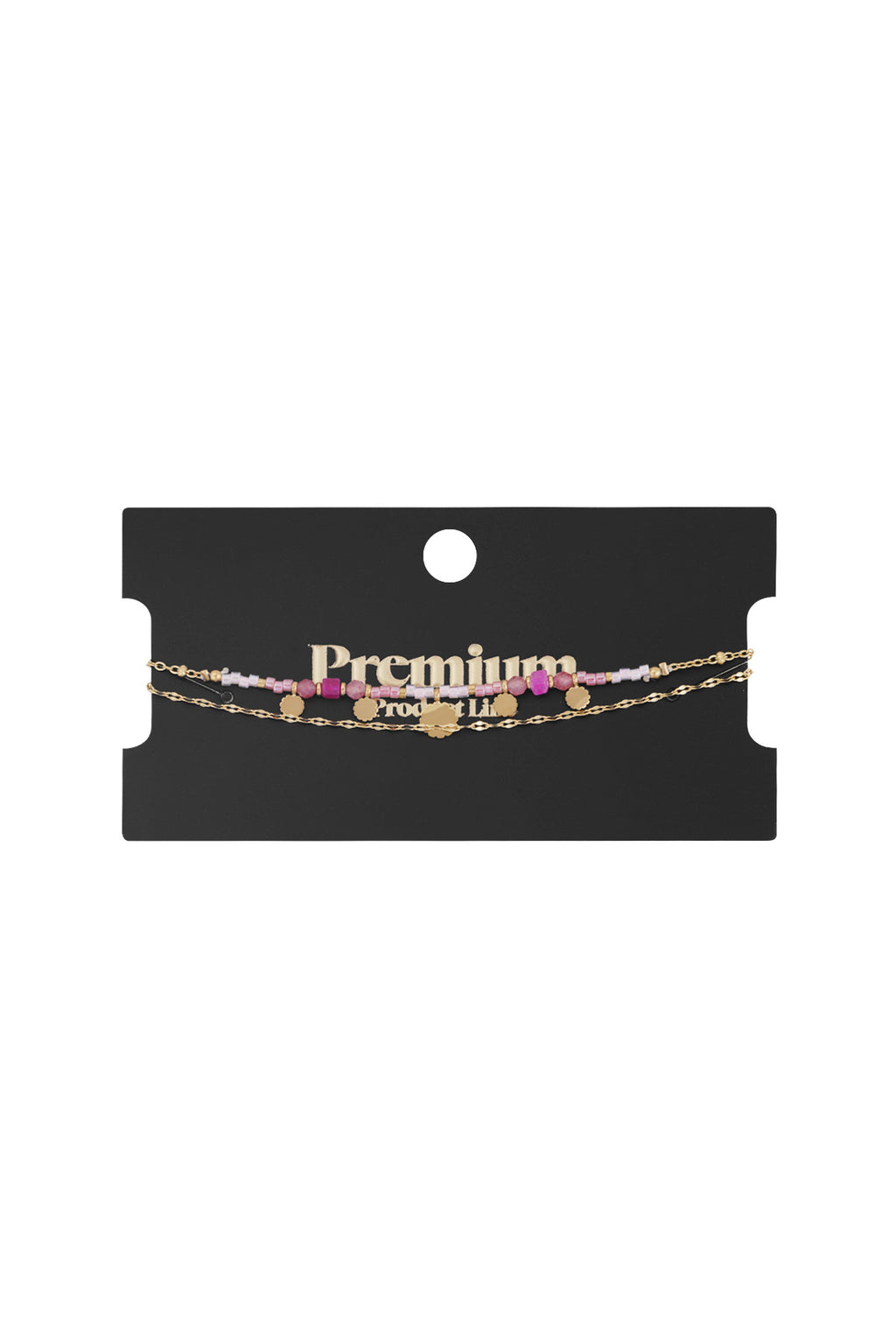 armband roze bedels