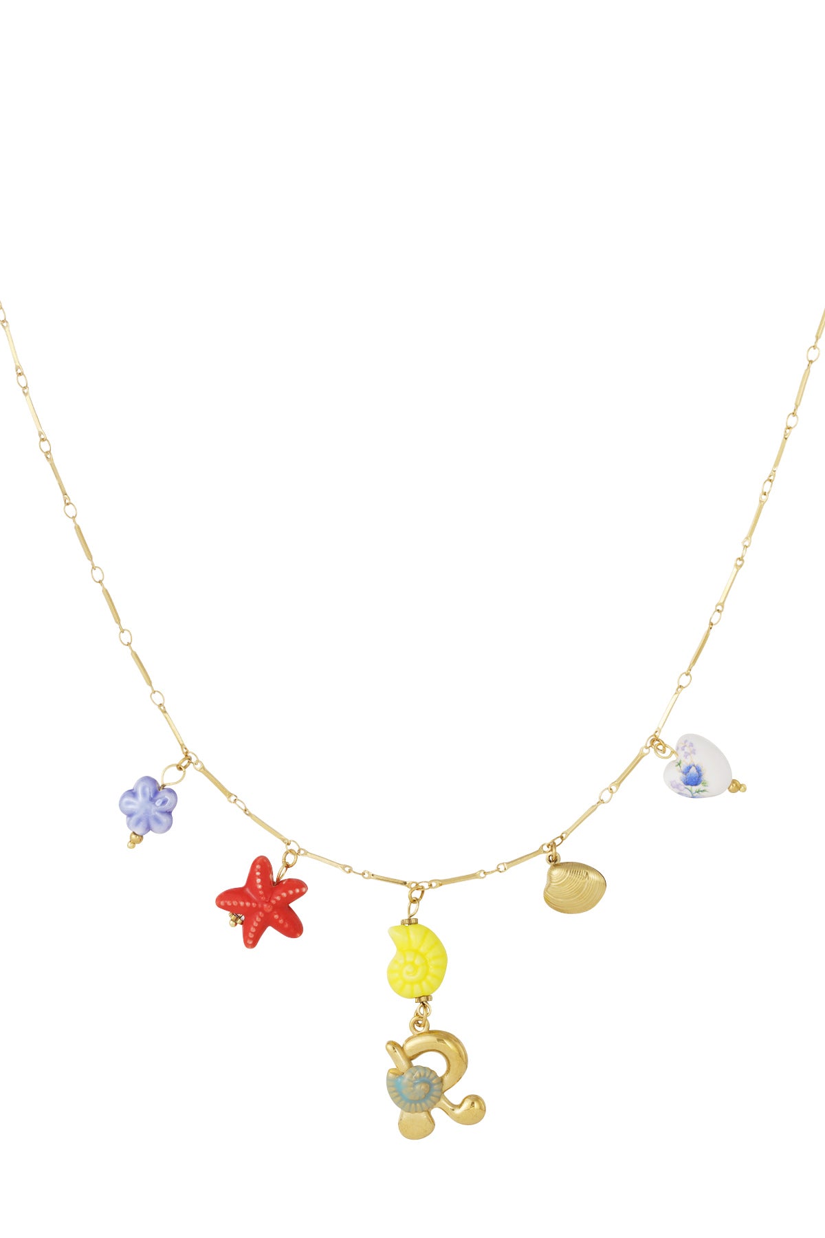 Happy Initials ketting met bedels