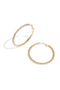 Koperen creolen geometrische elegante kerst luxe serie dames sieraden