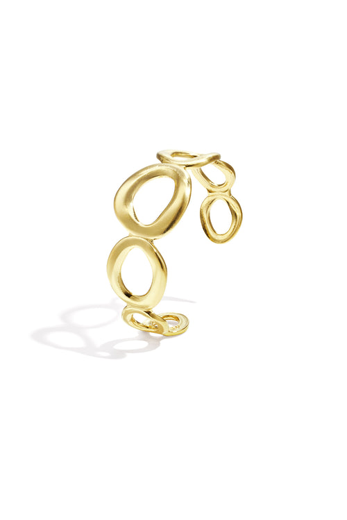 Chunky bangle met organische cirkels