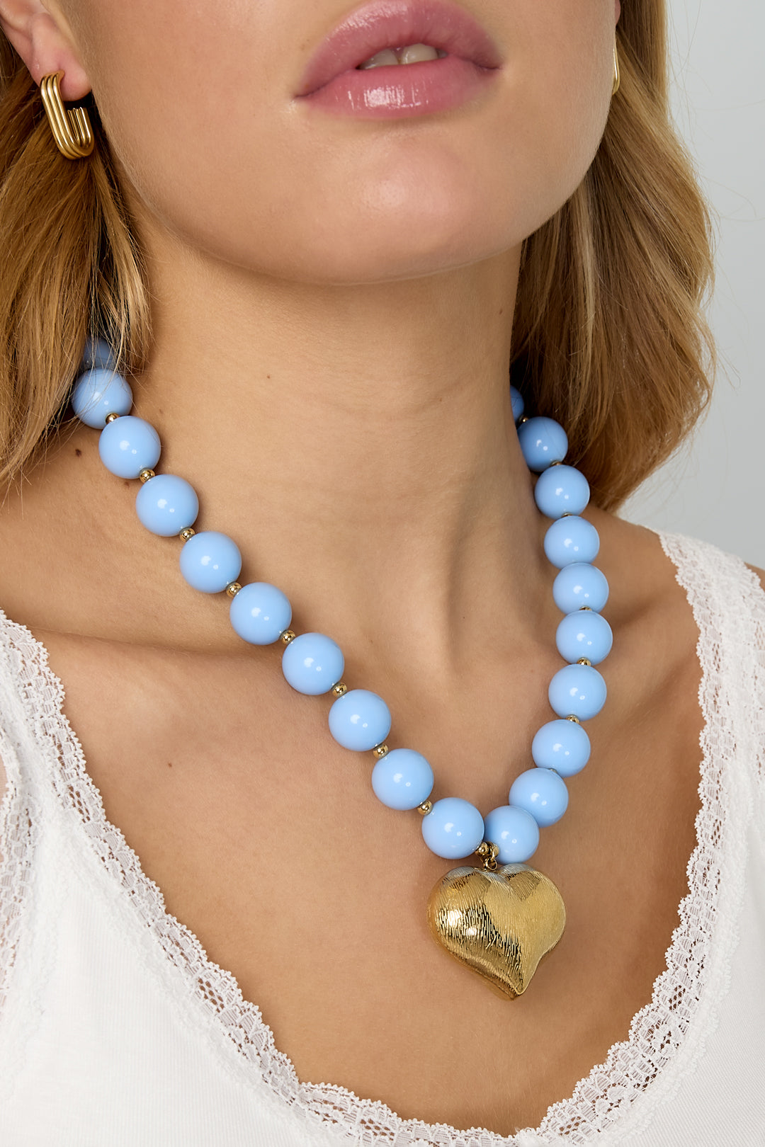 Kralenketting met hangend hart