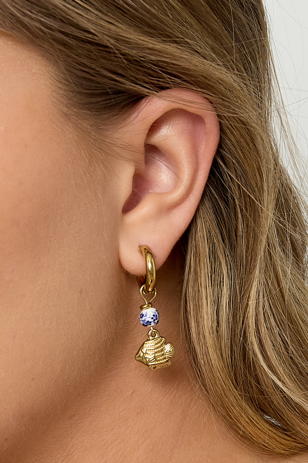 Oorbellen van roestvrij staal met visjes, casual, dagelijks, eenvoudig, serie, damessieraden