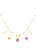 Paarse hart DIY ketting