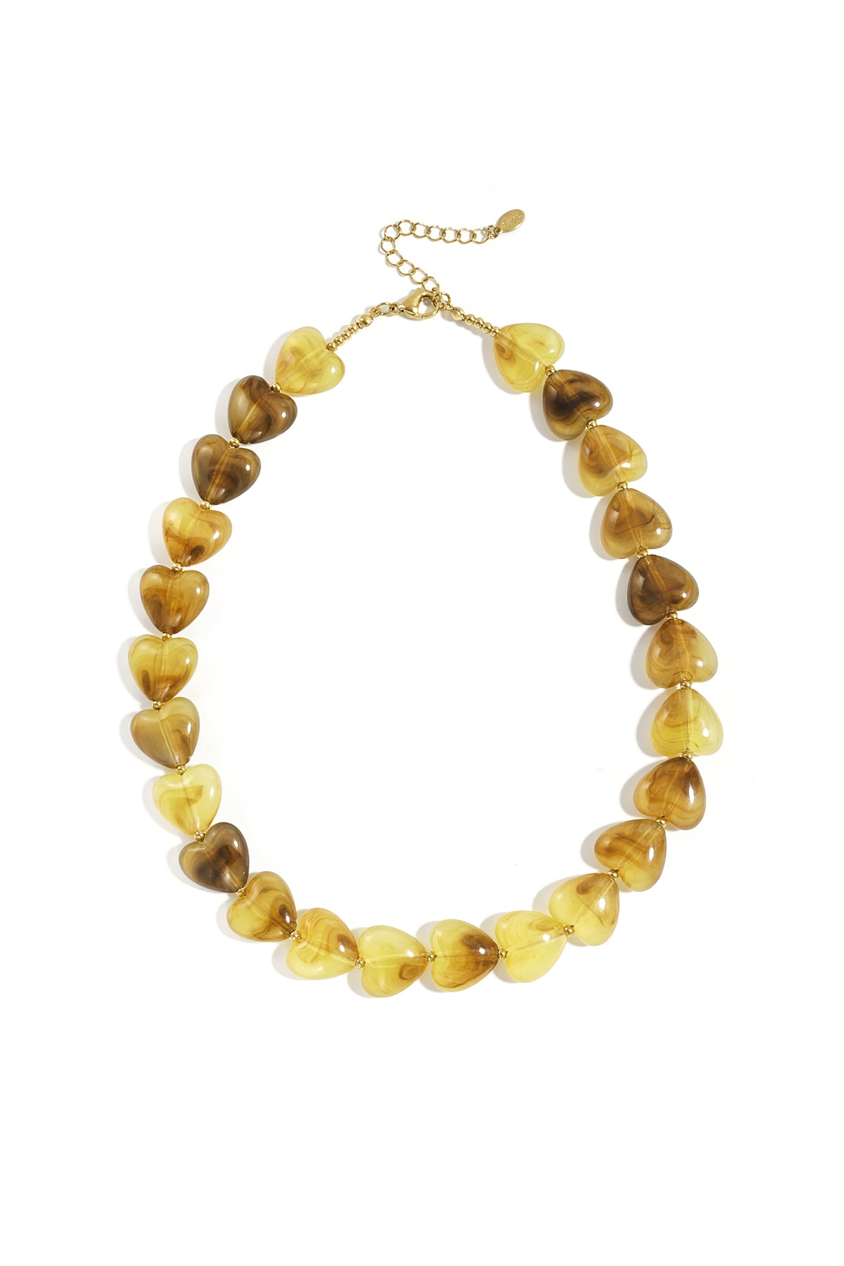 Ketting met hartvormige kralen