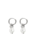 Oorbellen Pearl Drops Zilver Stainless Steel