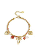 Armbanden met bedel van roestvrij staal, hart, casual, dagelijks, eenvoudig, serie, damessieraden