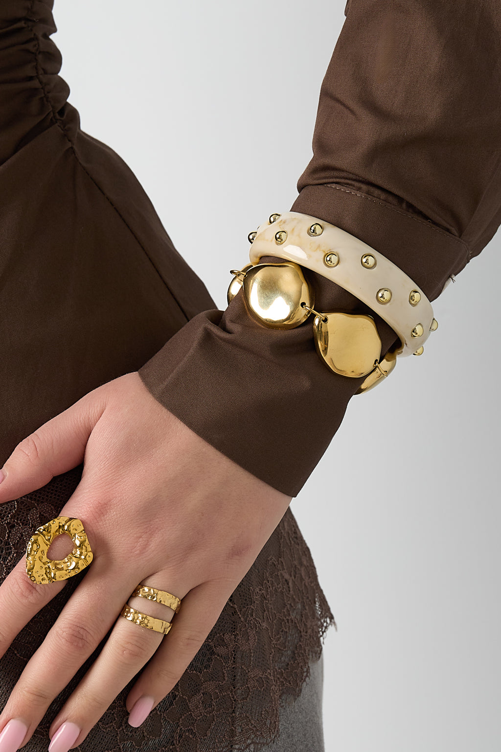 Ketting met rustieke asymmetrische kralen