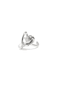 Ring with rose on heart