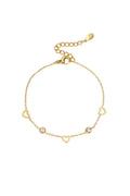 armband met hart en diamant bedels