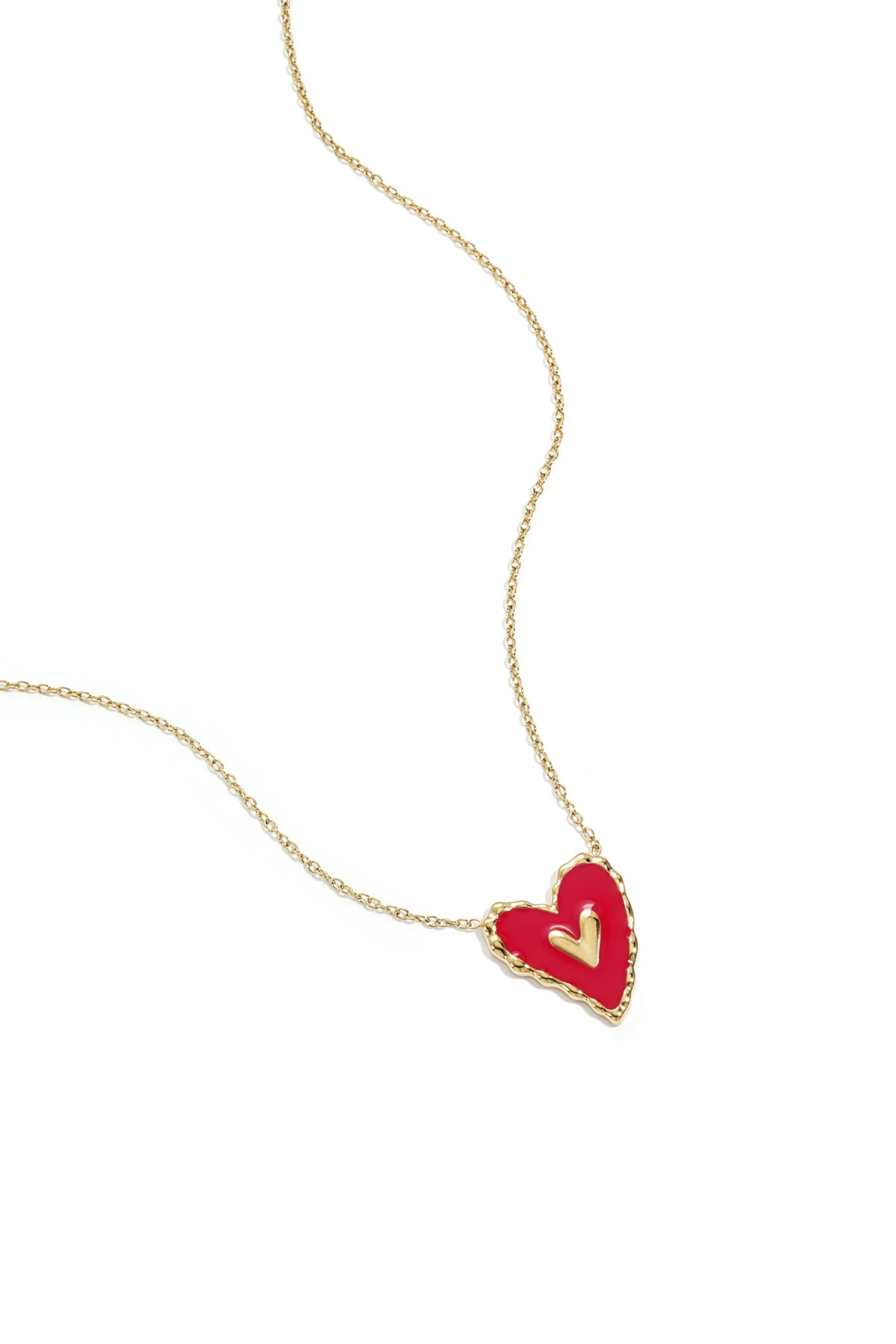 Ketting met hangend rood hart
