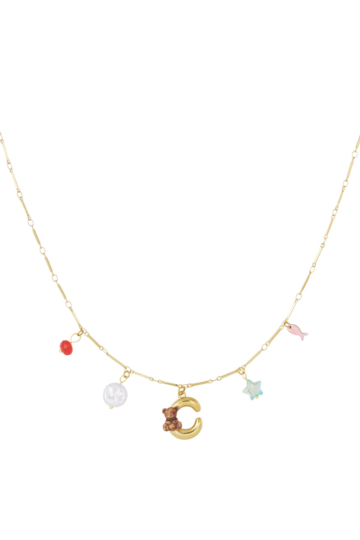 Happy Initials ketting met bedels