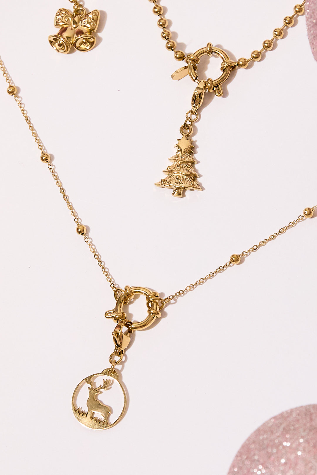 Roestvrijstalen sieradenbedels Dier Casual Kerstmis Eenvoudige serie Dames sieraden