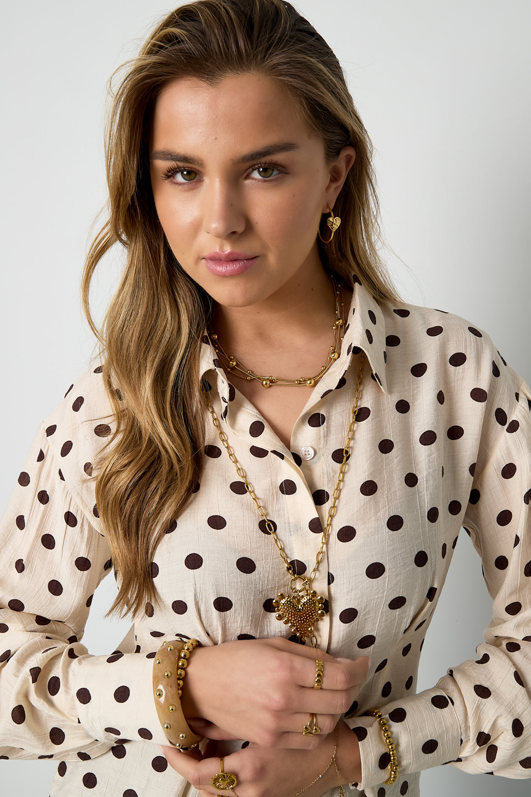 Ketting met lagen en polkadots